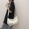 Bolso bandolera de gran capacidad de alta gama para mujer, para el verano 2026, nuevo bolso de lona de nailon rojo