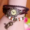 2013 Nuevo Estilo de Moda Vintage Popular Reloj Joyería Decorativa Reloj de Mujer Correa de Cuero Hojas