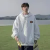 Sudadera con capucha azul marino para hombre, Primavera y Otoño 2024, Nueva Marca de Moda, Chaqueta Gruesa de Invierno con Forro Polar, Engrosada, Holgada