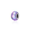 Pulsera de Cuentas de Resina Facetada con Forma de Rombo Color Morado Aurora Panjia 2025 de Agujero Grande Accesorios para Joyería DIY