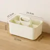 Caixa de armazenamento portátil simples, caixa de lanche portátil, caixa de maquiagem, cesta de armazenamento para mesa de escritório, cesta de mão para cozinha e banheiro