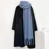 Cachecol de Lã Mohair Liso para Outono e Inverno para Mulheres, Estilo Coreano, Moderno, Versátil, Engrossado, Quente, Cachecol com Franjas, Xale para Mulheres, Atacado