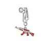 Popular de Europa y América, piercing de ombligo de pistola incrustado con diamantes, aro de ombligo sin perforación, joyería de piercing personalizada, venta al por mayor transfronteriza Amazon