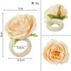 Exquisito anillo de servilleta con forma de rosa para boda, para San Valentín, para hotel, con forma de flor creativa, con hebilla para servilleta.