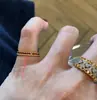 Anillo Popular de Xiaohongshu con Diamantes Completos y una Fila de Diamantes en la Cola, Exquisito y Versátil, Anillo de Diseño de Moda de Nicho, Disponible para Dropshipping