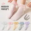 Calcetines de Encaje para Niñas Verano Malla Estilo Delgado Transfronterizos Ribeteados de Encaje Calcetines Cortos de Princesa para Bebé Blanco Calcetines Cortos de Baile