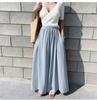 Pantalones de Lino Transpirables de Pierna Ancha de Verano 2026 Pantalones Cortos de Cintura Alta Pantalones Culotte de Lino Sueltos para Mujer Pantalones para Mujer