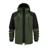 Chaqueta con capucha para hombre de estilo urbano americano, estilo primavera y otoño, bloques de color blanco y negro, abrigo cortavientos versátil de moda para jóvenes