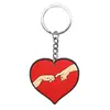 Chaveiro Criativo e Personalizado com Tema de Amor Patch de Borracha Macia PVC DIY Chaveiro de Carro Pingente de Mochila Pequeno Presente