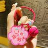 Estilo Ins Creativo Acrílico Texto Marca Ping An Coche Feliz Llavero Colgante Corazón de Niña Funda para Teléfono Móvil Joyería