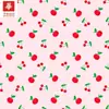 Tela de Algodón Estampada Digitalmente, Serie de Frutas Patrón de Cerezas Pequeñas, Telas para Vestidos de Ropa de Mujer y Niños, Bolsas y Camisas en Stock