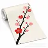 Impresión UV autoadhesivo sticker de pared Ramas de flor de cerezo Pared de fondo de dormitorio Personalización por imagen Venta al por mayor