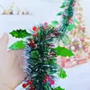 Atacado Personalização Transfronteiriça Decoração de Natal Frutas Vermelhas Folhas Fita Decoração de Festa Tops de Feriado Fita Corante Madder