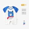 Ropa de verano para recién nacidos, mono fino de algodón puro con dibujos animados para bebé, ropa de escalada de manga corta para niña, linda ropa Hakka para bebé.