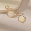 Brincos de pedra olho de gato em formato de gota retrô de fábrica transfronteiriça, luxo leve, alta qualidade, design de nicho, brincos, tarraxas, atacado em estoque