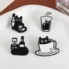 Broche de Liga de Metal Criativo com Gato Fofo de Desenho Animado Acessórios Insígnia