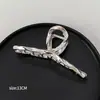 Pinza para el pelo con lazo estilo coreano de moda Primavera/Verano, Fresca y Dulce, Pinza de Tiburón Metálica, Pasador para Mujer, Tamaño Grande, Alta Elasticidad