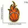 Patches de Tecido de Basquete com Tema Esportivo, Patches Decorativos Bordados em Computador com Borda Dourada, Acessórios para Roupas, Emblemas Termocolantes, em Estoque