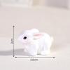 Transfronterizo Lindo Animal Conejo Realista DIY Resina Artesanía Accesorios Micro Paisaje Adornos para Coche Accesorios Decorativos