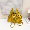 Bolso de Cubo de Gamuza de Moda Bolso de Cadena para Mujer 2026 Nuevo Gran Capacidad Bolso de Hombro con Cordón Bolso Cruzado Versátil