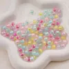 8-16 Contas Acrílicas Coloridas Foscas Transparentes Banhadas Contas de Mão DIY Pulseira Colar Artesanal Contas Espalhadas