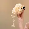 Nuevo Estilo Super Hada Flor Pinza para el Cabello Pinza Lateral Pasador Uso Diario Pinza de Garra de Flor de Tul Accesorio para el Cabello de Alta Gama para la Parte Posterior de la Cabeza