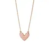 Collar con Colgante de Corazón con Goteo de Aceite de Dopamina Bañado en Oro Real, Cadena para Clavícula Versátil Sencilla y de Moda, Accesorio para el Cuello Elegante y Exquisito