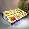 Soporte de Bocadillos para Té de la Tarde Fresco Pequeño Luminoso Frutero de Frutas de Múltiples Niveles Barra Frutero de Hielo Acrílico