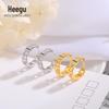 Xi Gu E0782 S925 Fivela Tremella Corrente Pequena Fresca Simples Diamante Vazado Brincos Elegantes Elegantes