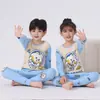 Conjunto de Ropa Interior de Algodón para Niños Ropa y Pantalones de Otoño para Niños Pijamas 100% Algodón para Niñas Pijamas para Niños Mayores Ropa Térmica de Algodón