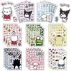 8/16/24 Piezas de Pegatinas de Rompecabezas Sanrio Kuromi Melody Decoración de Diario DIY Pegatinas Impermeables Transfronterizo