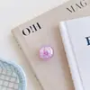 Chen Ming Cuentas Redondas de Acrílico con Medio Agujero, Cuentas Brillantes, Cuentas de Colores Vibrantes, Cuerda para el Cabello DIY, Llavero, Accesorios al por Mayor