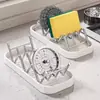 Estante para jabón de acero inoxidable 304 con bandeja de drenaje, soporte para jabón de baño de encimera, estante de almacenamiento de jabón