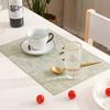 Navidad comida japonesa sencilla Individual impermeable de alta calidad a prueba de aceite aislamiento térmico patrón de tela imitación mantel de cuero tapete de mesa alfombrilla de ratón venta al por mayor