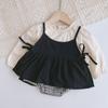 Traje de bebé hermana 0-5 años ins vestido de moda para niñas ropa de bebé vestido de un año marea EL219