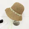 Novo Estilo Chapéu de Palha Feminino de Praia à Beira-Mar Francês Tendência Verão Fino Respirável Renda Vazada Pequeno Fresco Protetor Solar Proteção Solar