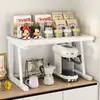 Suporte para copos de máquina de café de bancada, sachês de chá, dispensador de água, suporte para mesa, copo de água, suporte para cozinha