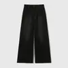Jeans largos que emagrecem e valorizam a silhueta, calça longa de cintura alta preta/azul vintage, nova moda feminina para o outono de 2026