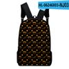2022 Amazon Transfronterizo Nuevo Producto Texto Café Bolsa 3D Periférico Mochila 3D Tela Oxford Mochila 3D