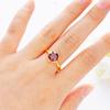 Anillo abierto de latón chapado en oro con incrustaciones de piedras preciosas y moneda europea, anillo femenino de imitación de oro de Vietnam, joyería para dama.
