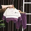 Traje de Punto para Niño Guapo 2024 Nuevo Estilo Ropa de Bebé Casual de Dos Piezas para Primavera y Otoño