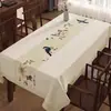 Nova Toalha de Mesa Zen Estilo Chinês, Sem Lavagem, Impermeável, à Prova de Óleo, Resistente ao Calor, Capa de Mesa de Jantar de Madeira Sólida em PVC, Tapete para Mesa de Centro de Sala de Estar