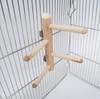 Juguetes para pájaros, barra de soporte para loros pequeños y medianos, soporte de madera maciza para pájaros, escalera, soporte para loros, garra para moler, palo, juguete para morder