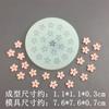 Molde de silicone mini flor de cerejeira com 20 furos faça você mesmo mini molde de gota de gesso em formato de rosa para chocolate