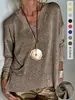 Suéter Transfronteiriço com um Toque Europeu e Americano de Alto Padrão, Blusa de Tricô Casual Simples Solta com Decote V Feminina, Novo Comércio Exterior Tamanho Plus