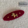 Horquilla lateral estilo rojo Año Nuevo Año del Caballo, Accesorio para el cabello exquisito de alta gama, Adorno pequeño, Pinza para flequillo, Accesorio para el cabello BB Clip