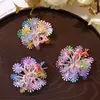 Accesorios para el Cabello Hechos a Mano con Lentejuelas de Girasol Coloridas y Llamativas, Pinzas para el Cabello, Pendientes, Accesorios de Flor para Zapatos de Mujer