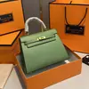 Bolsa Kelly Colorida Mais Vendida no Aliexpress, Bolsa de Mão Feminina Moda Europeia e Americana, Bolsa de Ombro Único Transversal de Alto Padrão para Mulheres