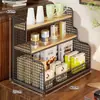 Prateleira de Armazenamento para Mesa de Escritório Armazenamento para Sala de Estar Doméstico Mesa de Centro de Mesa Prateleira de Balcão Multicamadas Prateleira para Mesa de Jantar da Cozinha Prateleira para Copos de Água