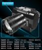 Farol Telescópico Solar Transfronteiriço LED com Zoom Dimmable para Pesca Noturna ao Ar Livre, Acampamento, Montanhismo, Luz Forte, Farol Recarregável